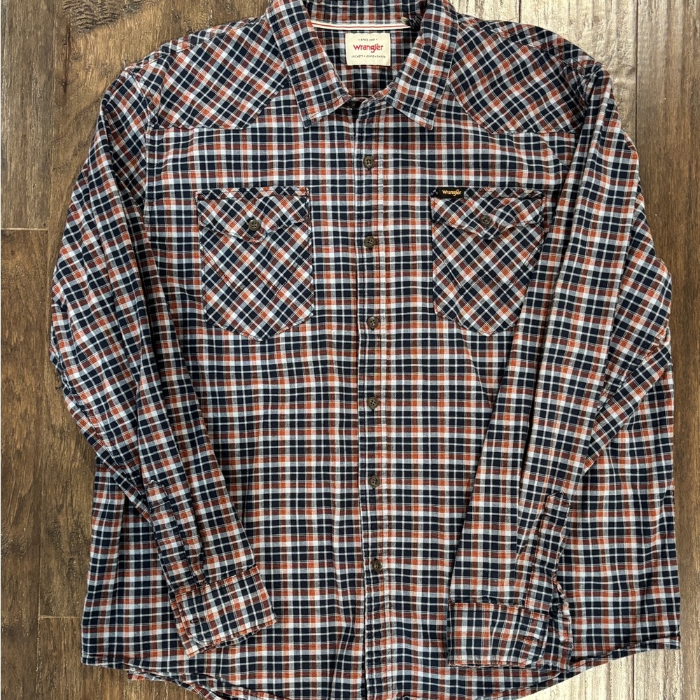 Wrangler Men's Casual Plaid Shirt 2XL